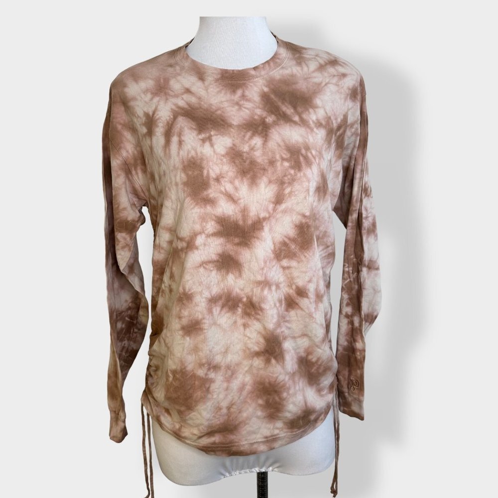 PINK Victoria's Secret Brown Tie‎ Dye Cinched Tee